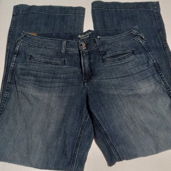 Ariat Denim Women's Trouser Wide Leg Jeans 33L 10018360 - Picture 2 of 9